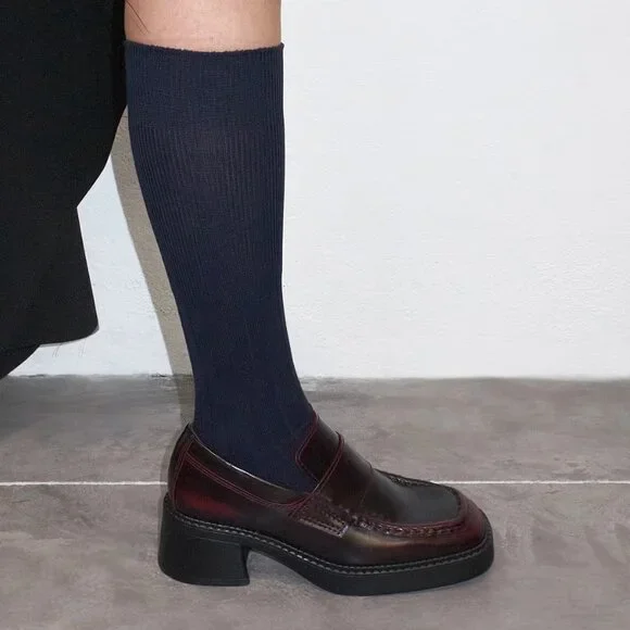 NIB! SOLD OUT COLOR! MIISTA KARINA BURGUNDY BRUSH OFF LEATHER LOAFERS sz38 - Picture 2 of 15